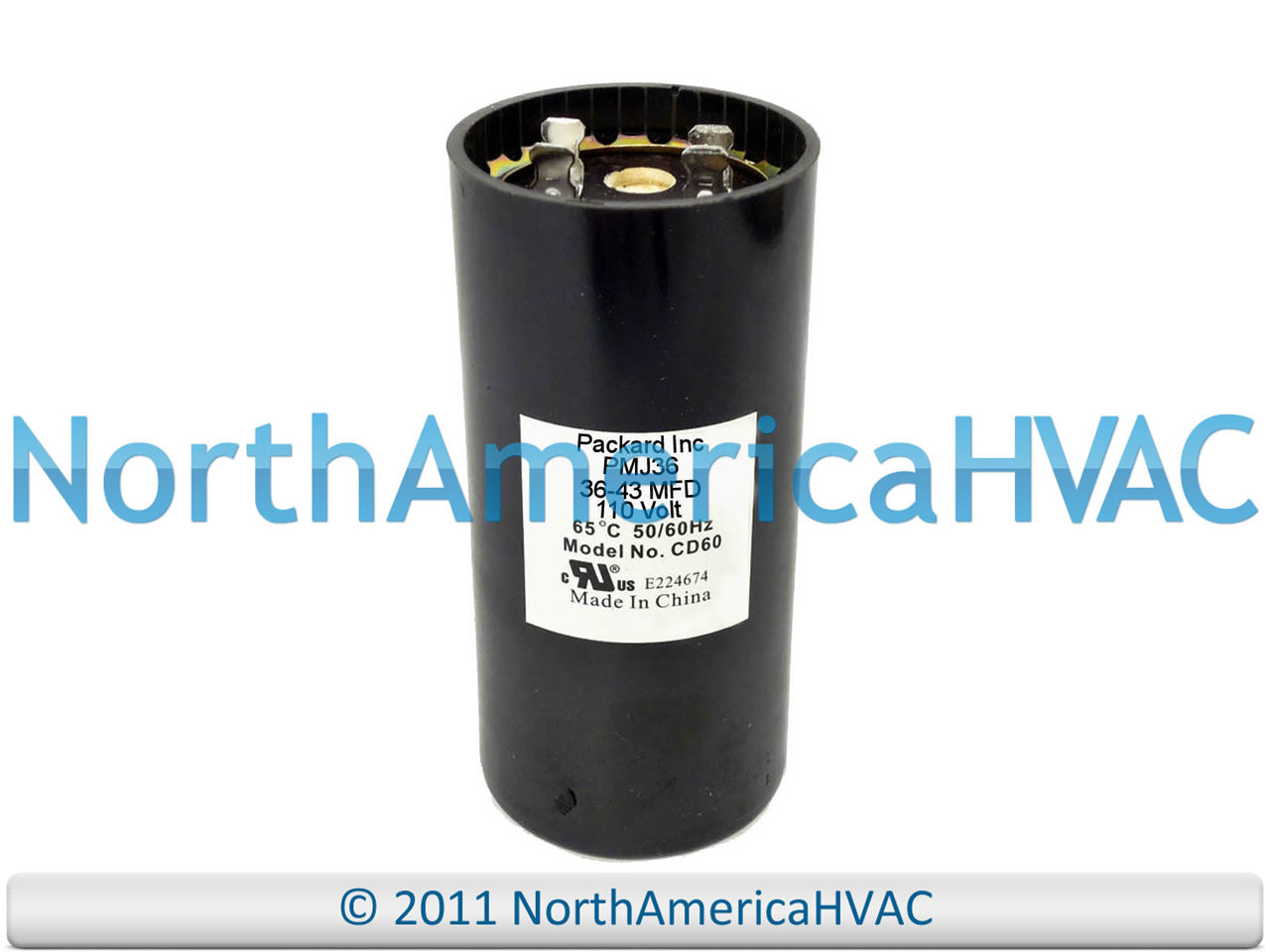 PMJ36 - Packard Motor Start Capacitor 36-43 MFD 110-125 Volt VAC